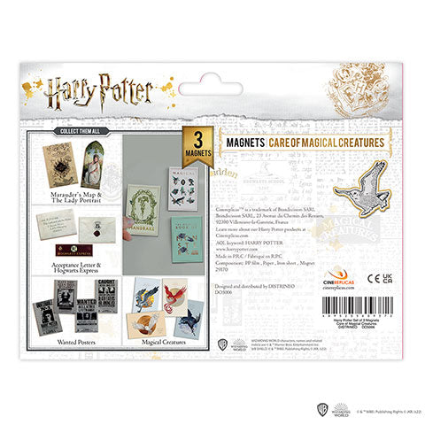 Set de 3 imanes - Cuidado de Criaturas Mágicas - Harry Potter DO5006 - Espadas y Más