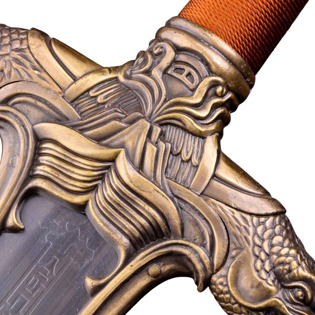 Guarda de la Espada Atlantean de Conan El Bárbaro con detalles como la que aparece en la película de Conan. Vendida por Espadas y más