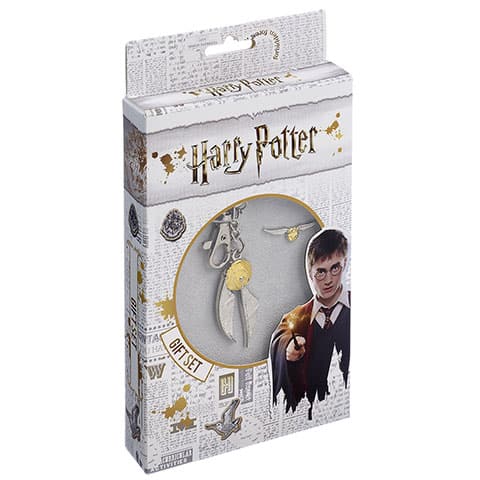 Pack llavero y broche Snitch dorada o Reliquias de la muerte - Harry Potter EGSK0054 - Espadas y Más