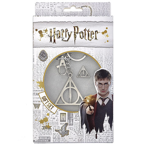 Pack llavero y broche Snitch dorada o Reliquias de la muerte - Harry Potter EGSK0054 - Espadas y Más