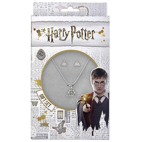 Pack collar y pendientes Reliquias de la Muerte o snitch dorada - Harry Potter EGSNX0054 - Espadas y Más