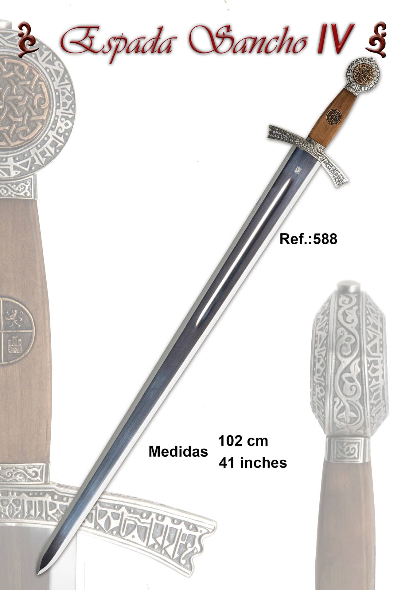 Espada Sancho IV 102 cm Marto 588 - Espadas y Más