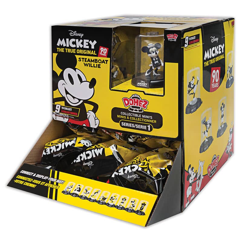 Figura Domez Série Steamboat Willie Mickey anos 90 Disney