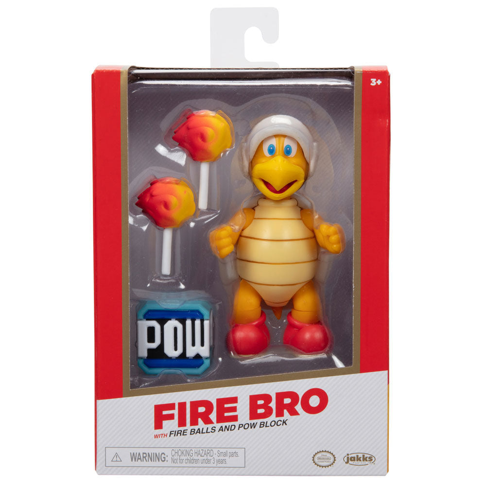 Figura Fire Bro Gold Super Mario Bros 10cm - Espadas y Más