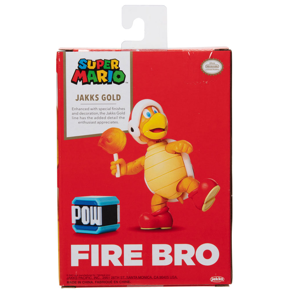 Figura Fire Bro Gold Super Mario Bros 10cm - Espadas y Más