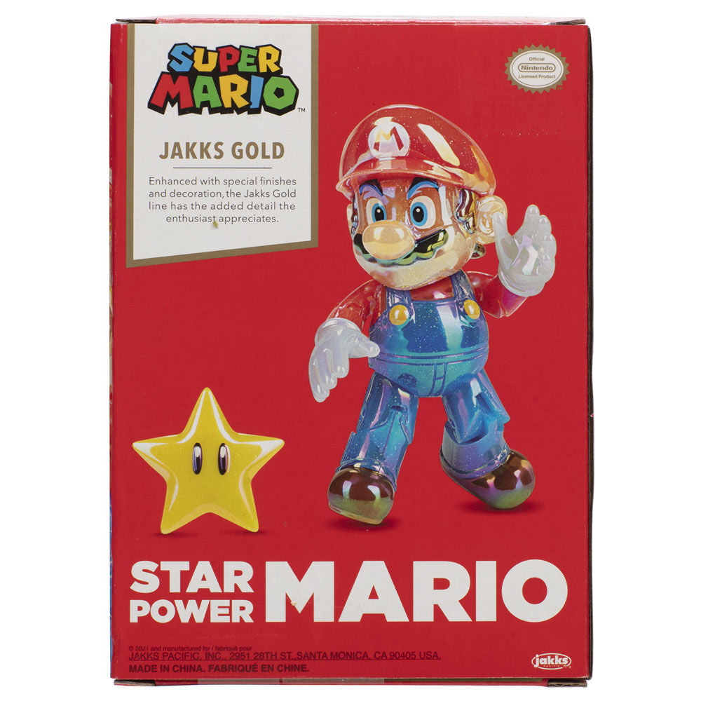 Figura Star Power Mario Gold Super Mario Bros 10cm - Espadas y Más