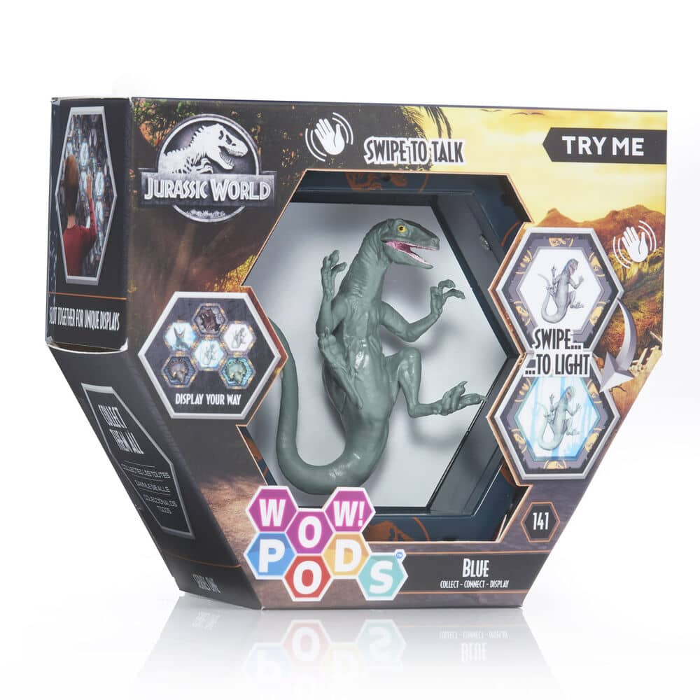 Figura led WOW! POD Blue Jurassic World sonido - Espadas y Más