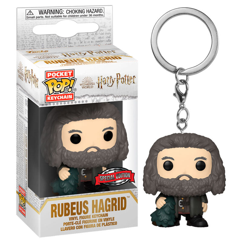 Llavero Pocket POP POP Harry Potter Holiday Rubeus Hagrid Exclusive - Espadas y Más