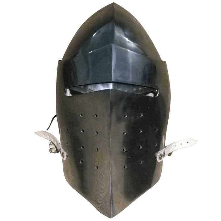 Casco Bacinete con visor - 2,5mm - Versión de Batalla Medieval - Espadas y Más