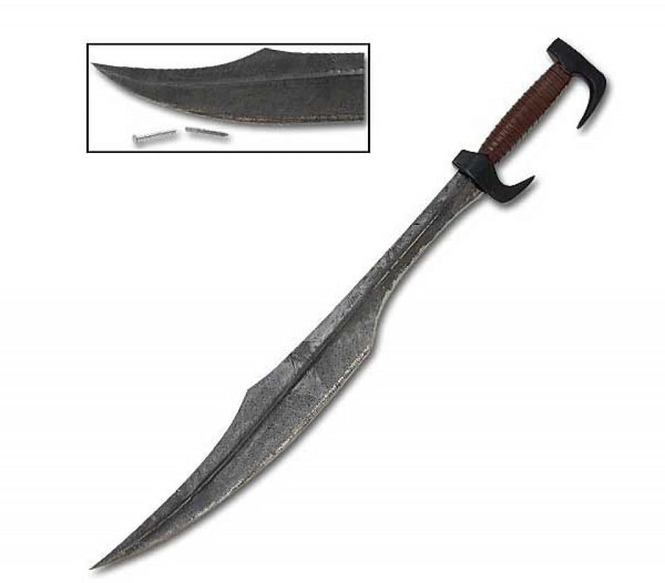 Espada de Leónidas 300 envejecida forjada a mano, funcional 14512 - Espadas y Más