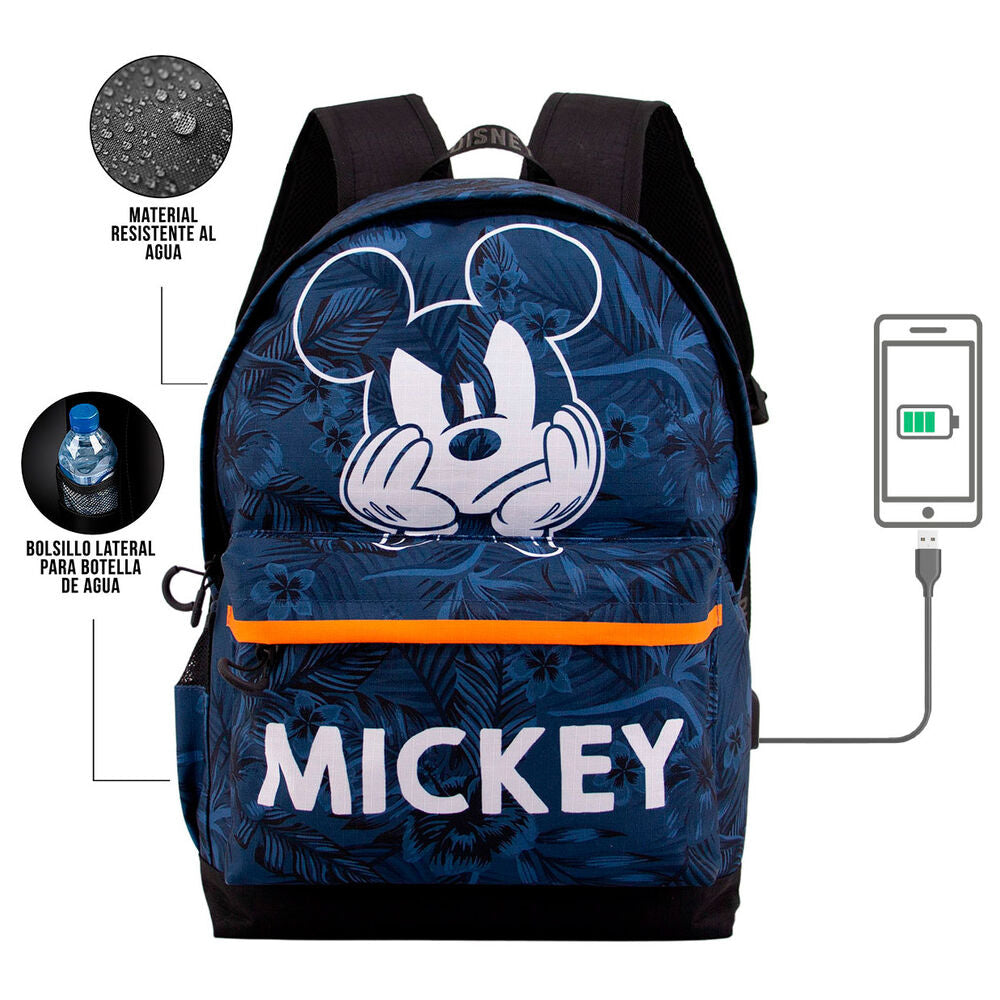 Mochila Blue Mickey Disney adaptable 45cm - Espadas y Más