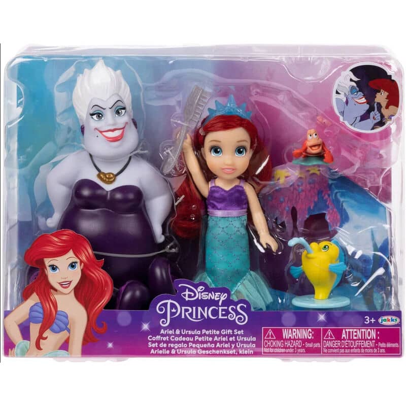 Muñeca Ariel + Ursula La Sirenita Disney 15cm - Espadas y Más