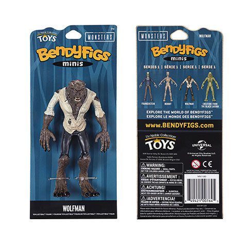 Mini Figura Wolfman - Toyllectible Bendyfigs - Universal NN1180 - Espadas y Más