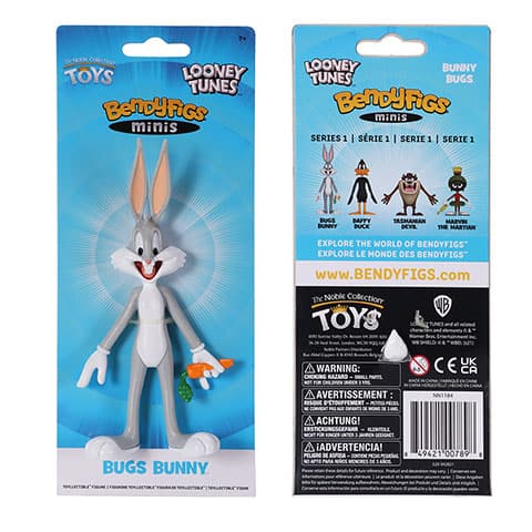 Bugs Bunny - mini Figura Toyllectible Bendyfigs - Looney Tunes NN1184 - Espadas y Más