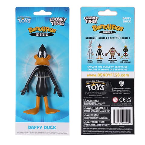 Daffy Duck - mini Figura Toyllectible Bendyfigs - Looney Tunes NN1185 - Espadas y Más