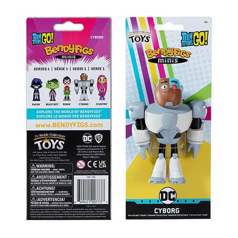 Figura Cyborg - mini Bendyfigs - Teen Titans Go NN1198 - Espadas y Más