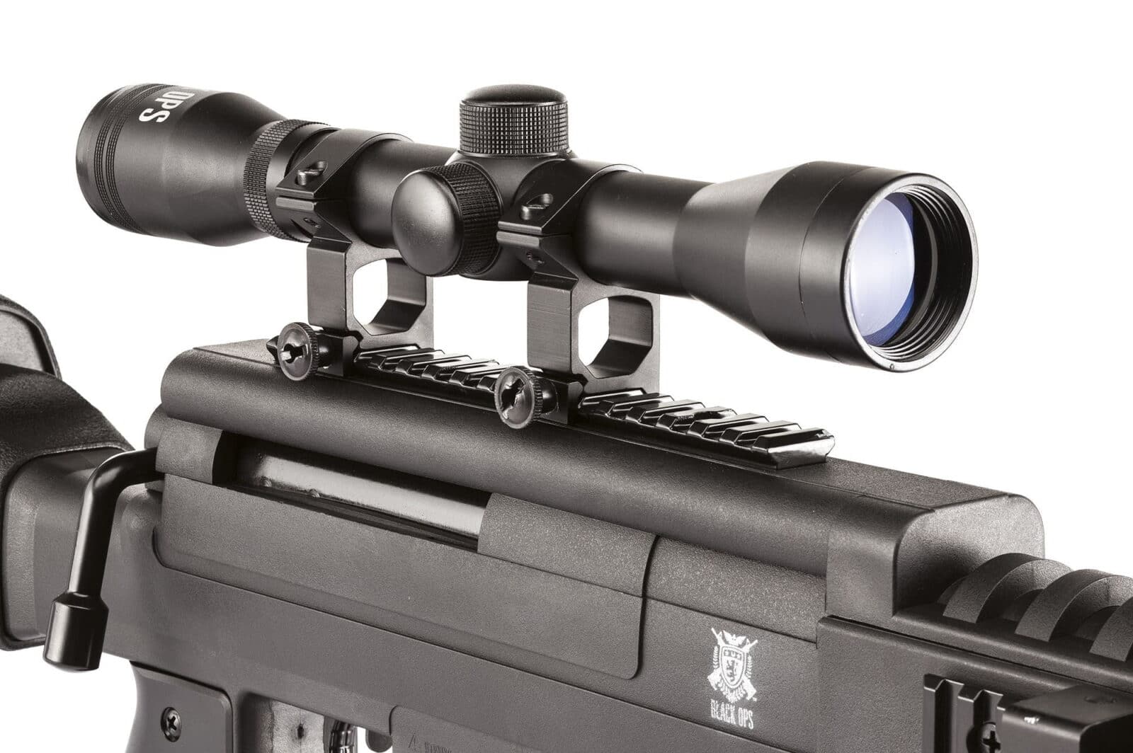 Carabina Rifle Sniper Black Ops 4.5 mm con visor - Espadas y Más