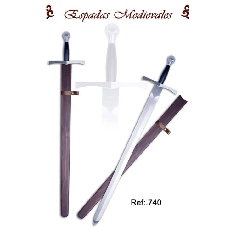 Espada Medieval Historica Funcional Damasco 2 Manos