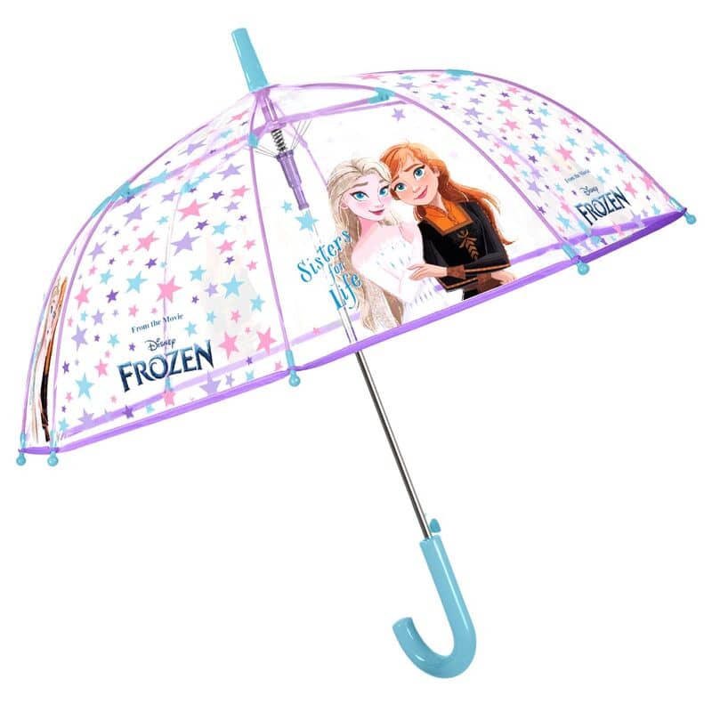 Paraguas automatico transparente Frozen 2 Disney 45cm - Espadas y Más