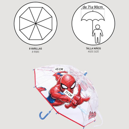 Spiderman Marvel manueller Blasenschirm 45 cm