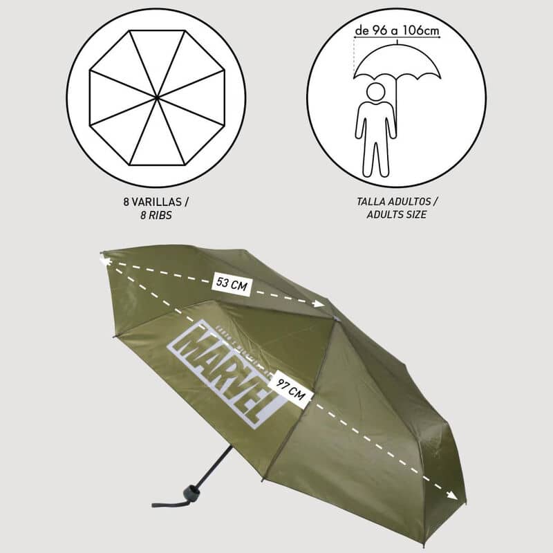 Paraguas manual plegable Marvel 53cm