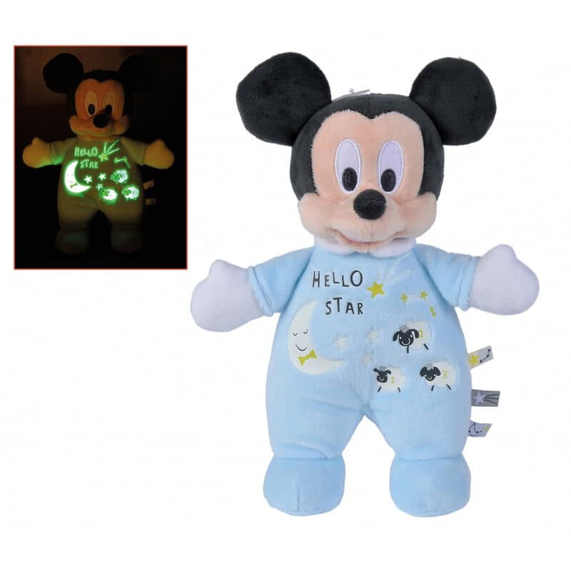 Peluche Brilla en la Oscuridad Mickey Disney sotf 25cm - Espadas y Más