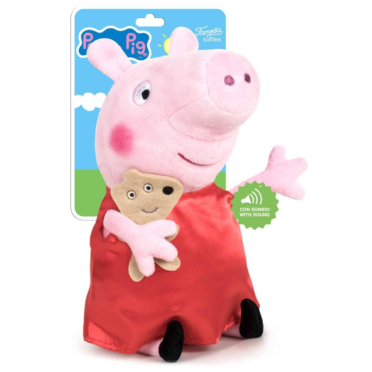 Peluche Peppa Pig con sonido 31cm - Espadas y Más