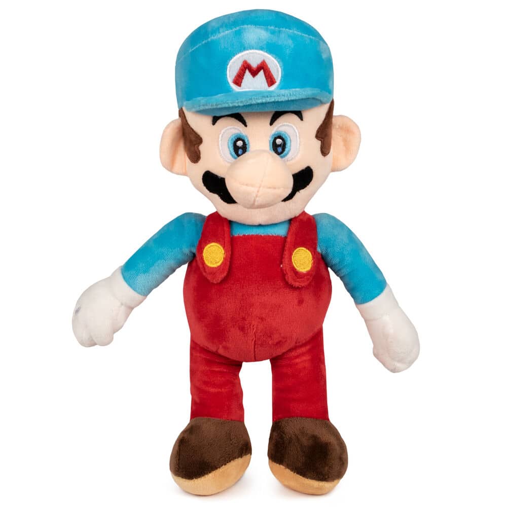 Peluche Luigi Azul Super Mario Bros soft 35cm - Espadas y Más