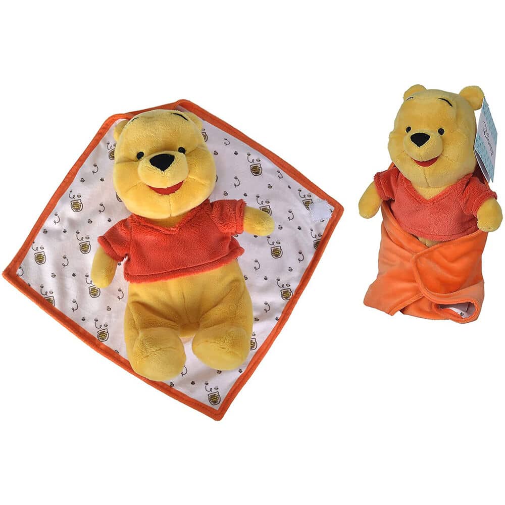 Peluche con Mantita Winnie Winnie The Pooh Disney 25cm - Espadas y Más