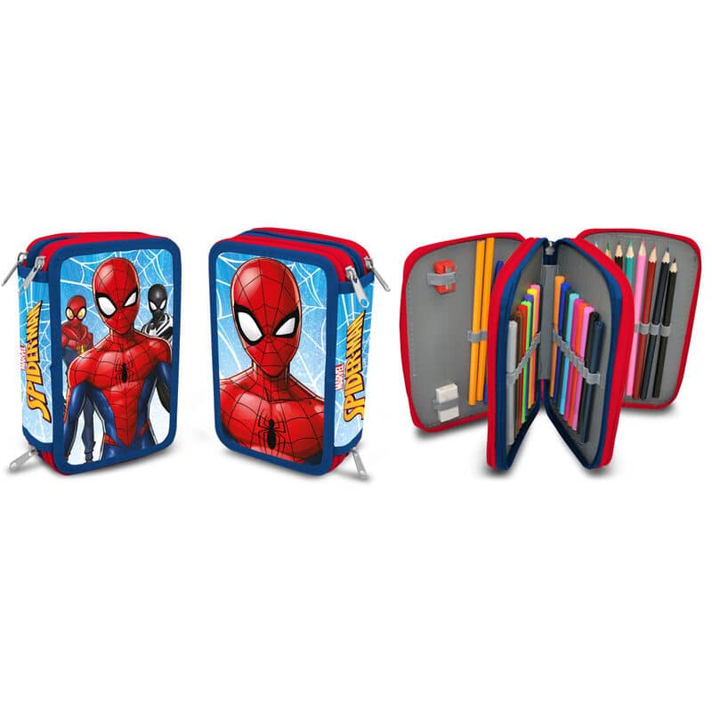 Plumier Spiderman Marvel triple - Espadas y Más