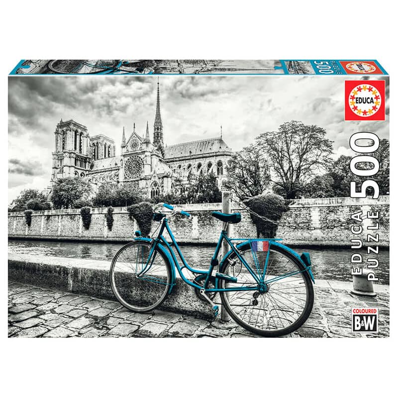 Puzzle Bicicleta Cerca de Notre Dame 500pzs - Espadas y Más