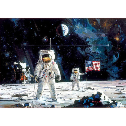 Puzzle First Men on the Moon Robert McCall 1000pzs - Espadas y Más