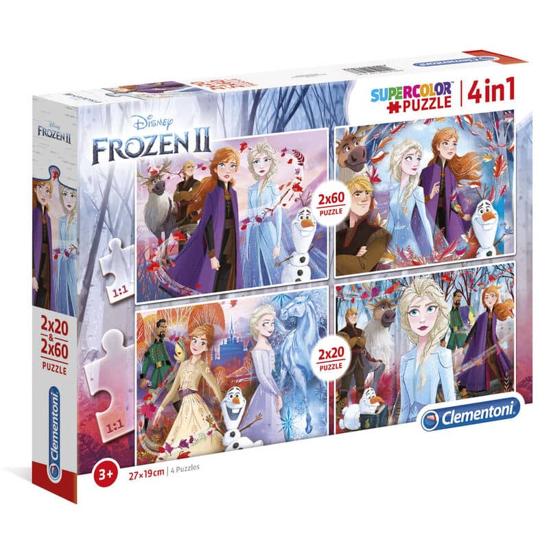 Puzzle Frozen 2 Disney 2x20pzs 2x60pzs - Espadas y Más