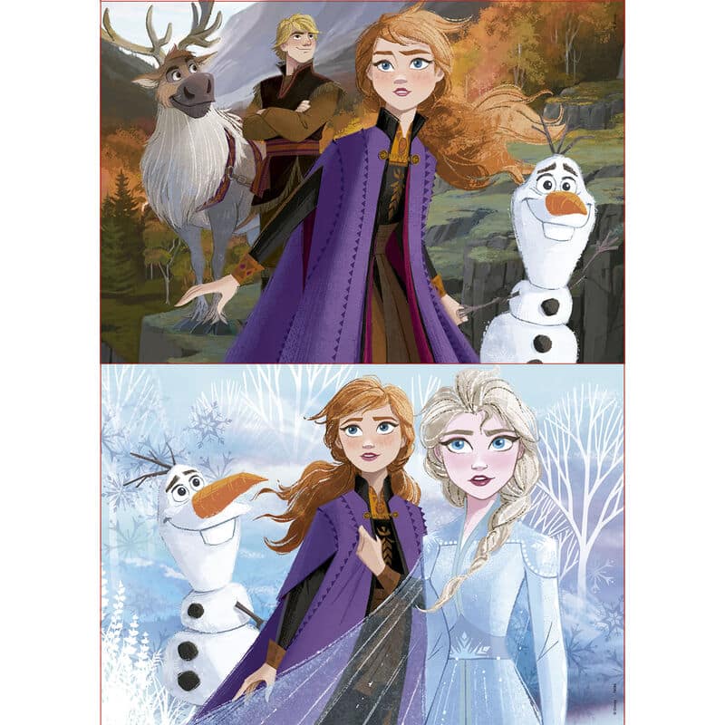 Puzzle Frozen 2 Disney madera 2x50pzs - Espadas y Más