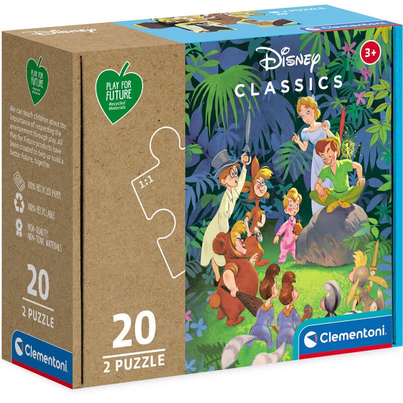 Puzzle Libro de la Selva + Peter Pan Disney 2x20pzs - Espadas y Más