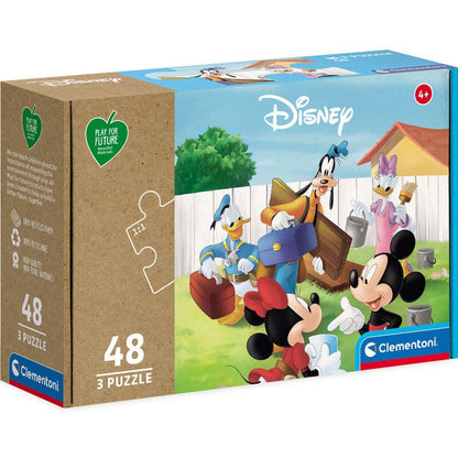 Puzzle Mickey Mouse Disney 3x48pzs - Espadas y Más