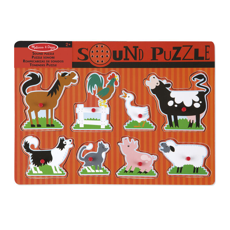 Puzzle Silueta Encajable Animales Granja sonido - Espadas y Más