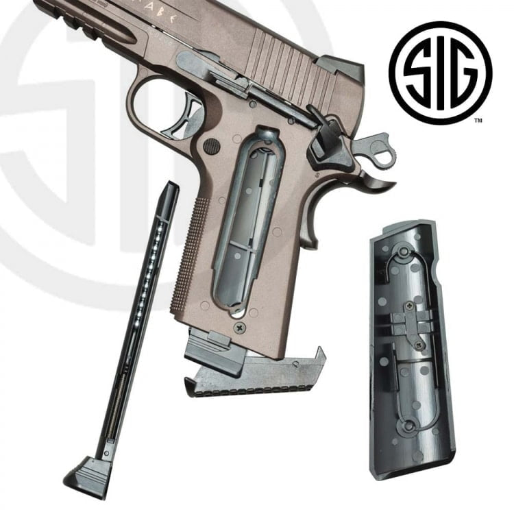 Pistola Sig Sauer Spartan CO2 - 4,5 mm BBs Acero - Blowback SS1911SP - Espadas y Más