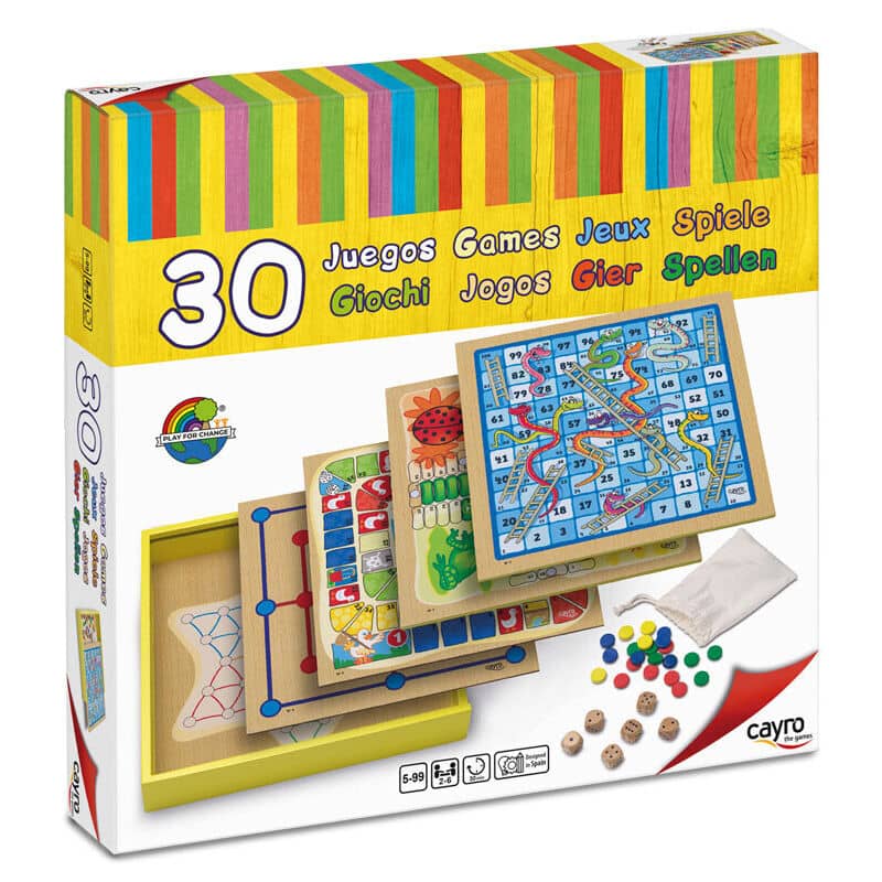 Set 30 juegos mesa madera - Espadas y Más