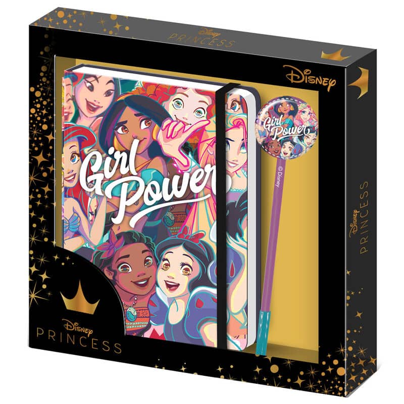 Set diario + boligrafo Girl Power Princesas Disney - Espadas y Más