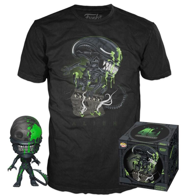 Set figura POP & Tee Alien 40 Aniversario Xenomorph Exclusive M - Espadas y Más