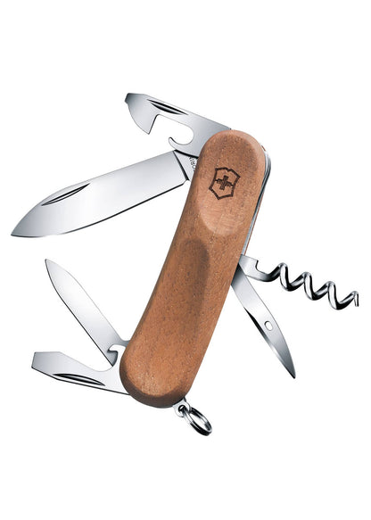 Navaja Multiusos EvoWood 10 o 14, madera de nogal Victorinox VI-2.3801.63/VI-2.3901.63 - Espadas y Más