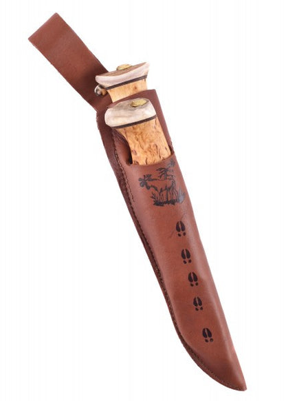 Cuchillo de caza doble con desollador, Wood-Jewel  WJ-23AVKS - Espadas y Más