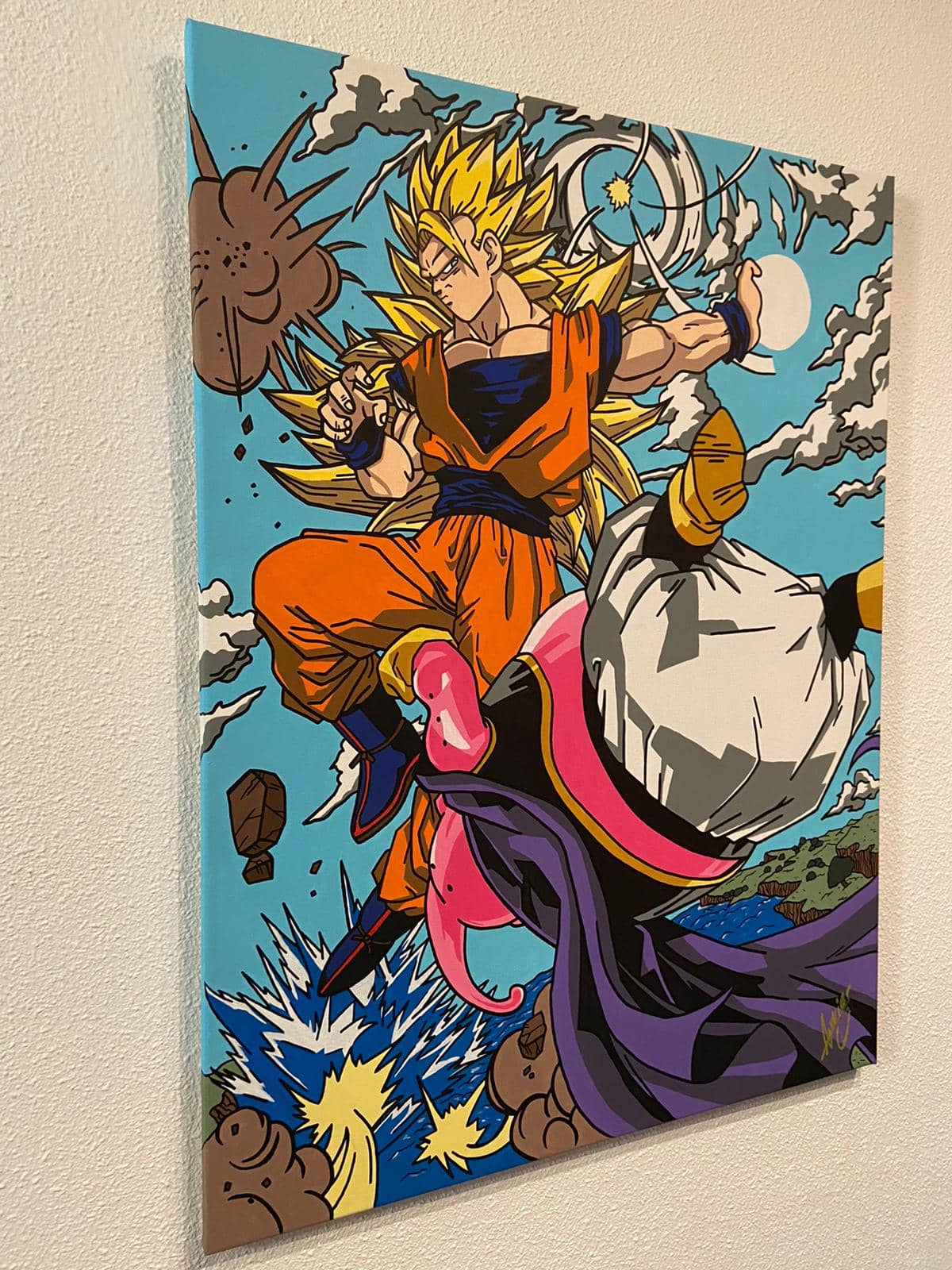 Cuadro Goku Boo Saiyan 3 80 x 60 cm - Espadas y Más