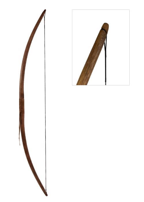Arco largo "Agincourt" 58 pulgadas RH, marrón oscuro, incluye cuerda 0612186100 - Espadas y Más