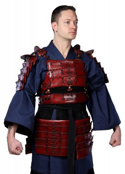 Armadura de cuero modelo Samurai, Gr. M / L - Rojo IF-10051151 o Negro IF-10051251 - Espadas y Más