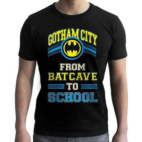 Batman - Man Black tshirt "BATCAVE TO SCHOOL" - Espadas y Más