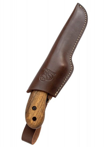 Cuchillo Bushcraft, mango de nogal con funda de cuero, BeaverCraft  BC-BSH2 - Espadas y Más