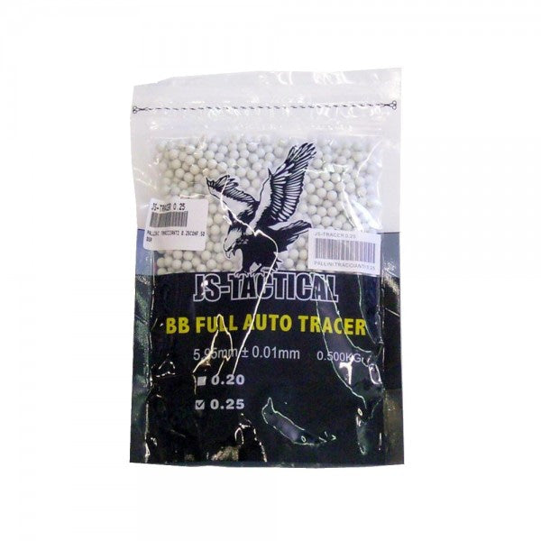 BOLAS DE BOLAS JS-TACTICAL AUTO-TRACERS 0.25G (JS-TRACER 0.25) - Espadas y Más