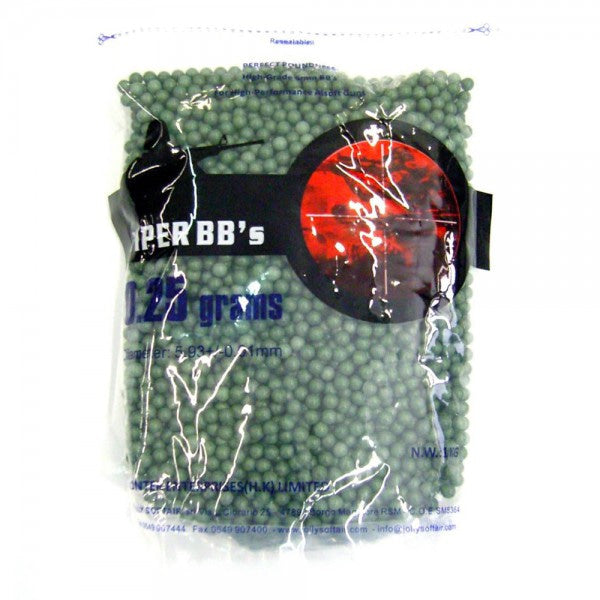 BOLAS PELLET 0.25G VERDE (VIPER 0.25V) - Espadas y Más